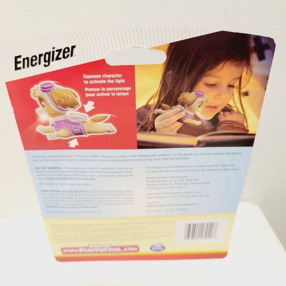 PAW PATROL ENERGIZER SQUEEZE FLASHLIGHT SKYE SQUEEZE HAND HELD PINK - Picture 3 of 3